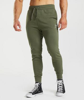 Pantalones Jogger Gymshark Crest Hombre Verde Oliva | CO 3702BEX